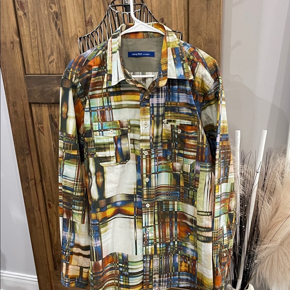 Georg Roth Los Angeles Multicolor Button-Up Shirt. Size XL - Picture 3 of 11